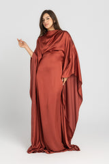Tina Dress – Brick Red