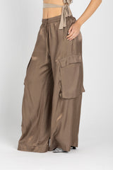 Luna Pants – Fluid Shimmer Cargo, Bronze