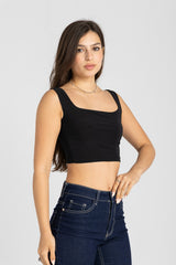 Muse Cropped Top – Black