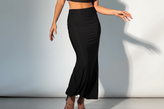 Serena Skirt in Black – Double Layer Flowy Lycra Skirt | sand