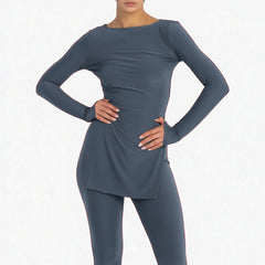 Oxford Set – Grey | Double Layered Two-Piece Outfit