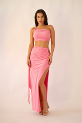Selena Two-Piece Set in Bubblegum Pink – Structured Summer Co-ord