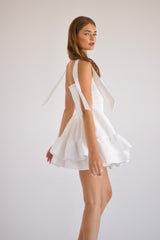 Aurora Dress Mini - White | Elegant Summer Mini Dress