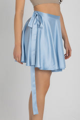 Whisper Skirt – Satin Wrap Mini Skirt