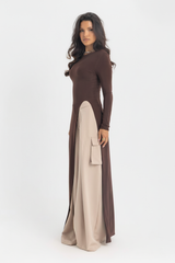 The Sovereign Blouse Dress - Brown