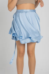Whisper Skirt – Satin Wrap Mini Skirt