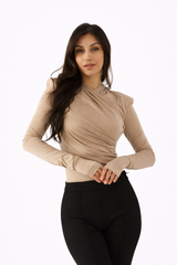 Thea Bodysuit - Structured Shoulder Stretch Bodysuit