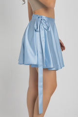 Whisper Skirt – Satin Wrap Mini Skirt