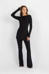 Oxford Set – Black | Double Layered Two-Piece Outfit