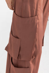 Luna Pants – Fluid Shimmer Cargo, Copper