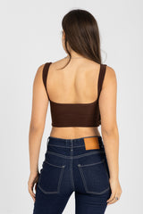 Muse Crop Top – Chocolate Brown
