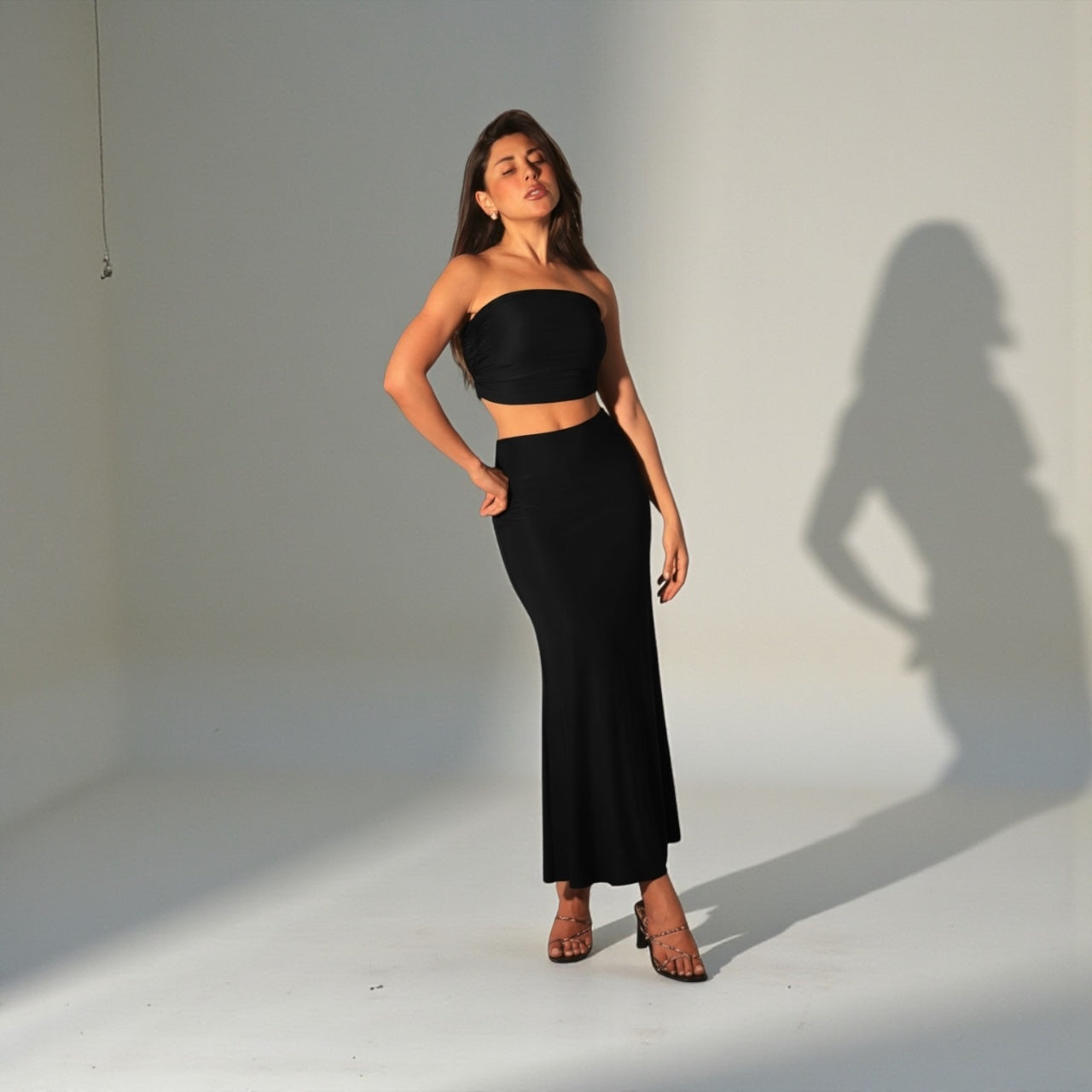 Ruched Strapless Bandeau Top