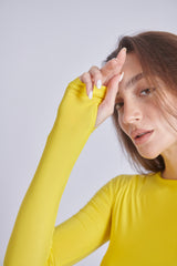Double-Layer Long Sleeve Top – Summer Yellow