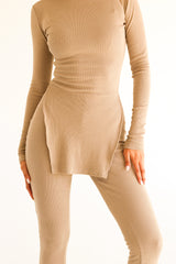 Oxford Set Winter - Nude Ribbed | Cozy Two-Piece Outfit