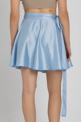 Whisper Skirt – Satin Wrap Mini Skirt