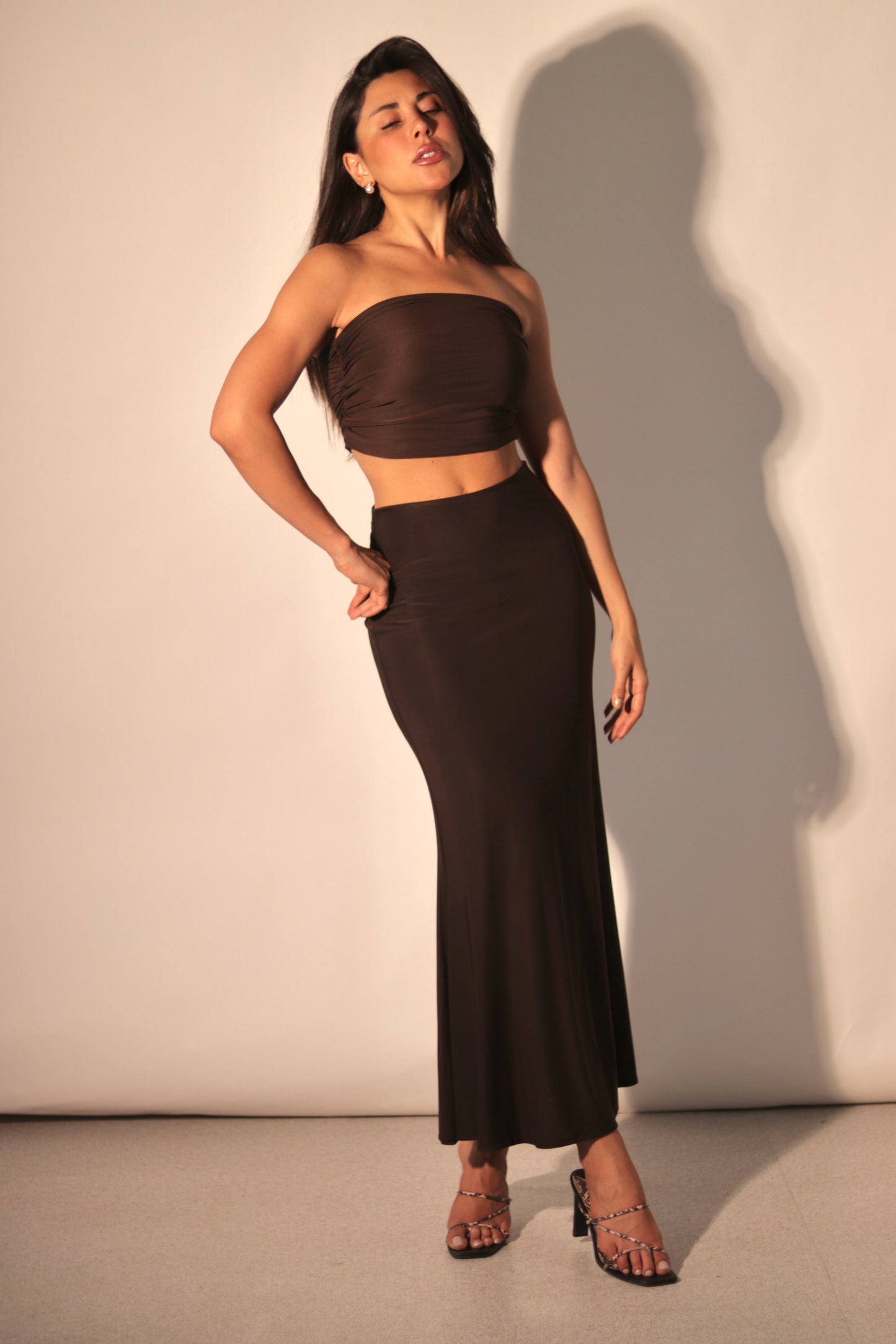 Ruched Strapless Bandeau Top