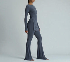 Oxford Set – Grey | Double Layered Two-Piece Outfit