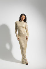 Cher Dress - Champagne Sequin Bodycon Dress