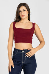 Muse Crop Top – Burgundy