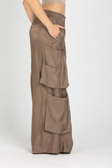 Luna Pants – Fluid Shimmer Cargo, Bronze