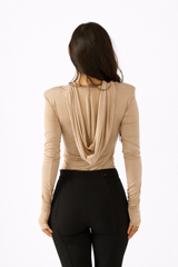 Thea Bodysuit - Structured Shoulder Stretch Bodysuit