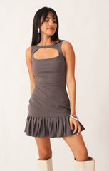 Genevieve Mini Dress — Grey