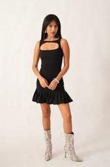 Genevieve Mini Dress — Black