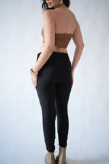 Lea Ruched Leggings - Black
