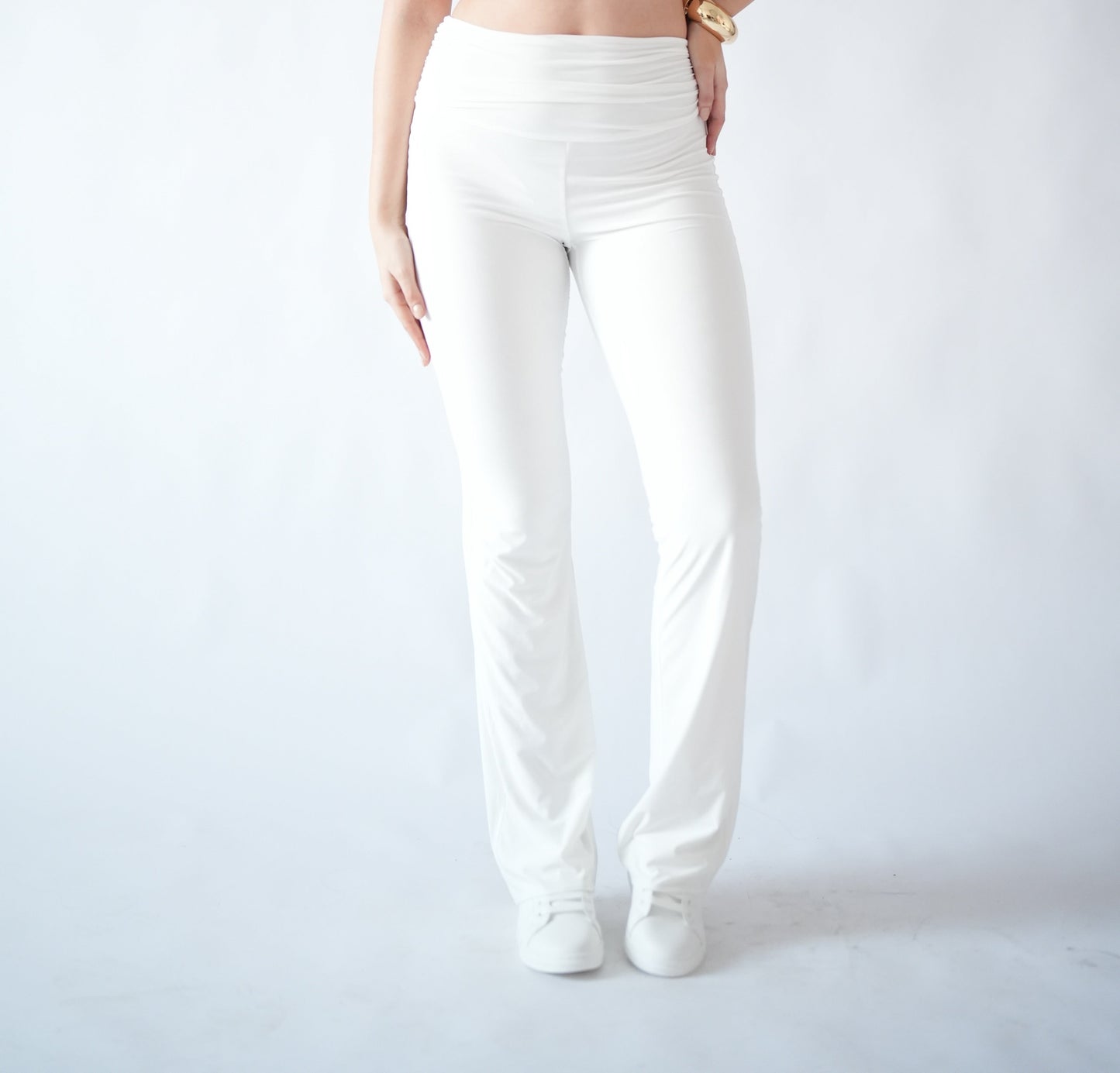 Amelia ruched Straight Cut Pants