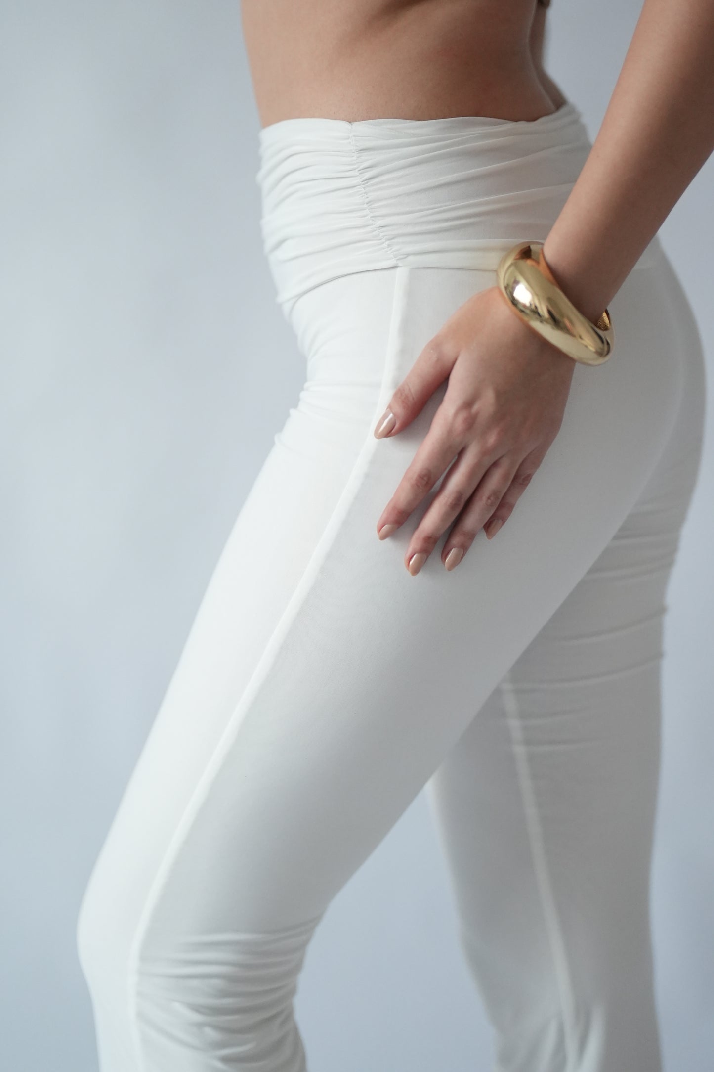 Amelia ruched Straight Cut Pants
