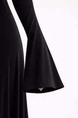 Black Kate Dress | Fitted & Flowy Double-Layer Lycra Dress
