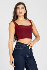 Muse Crop Top – Burgundy