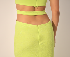 Summer Lime Green Coral Dress