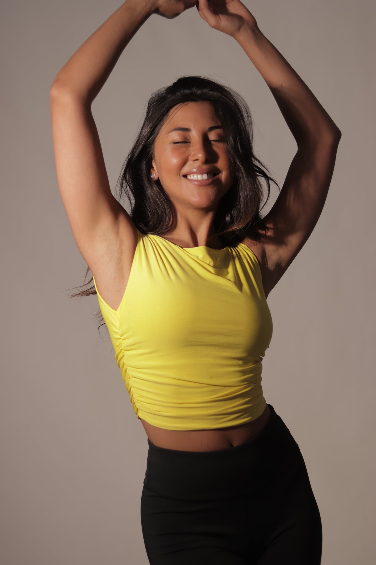 Ruched cropped top