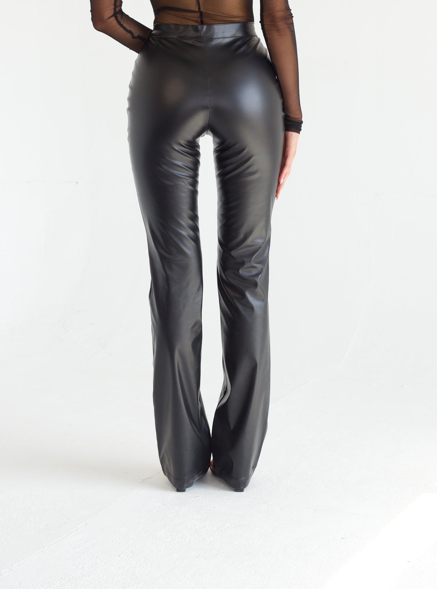 Straight Cut Leather Pants