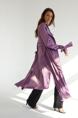 Mariana satin trench coat