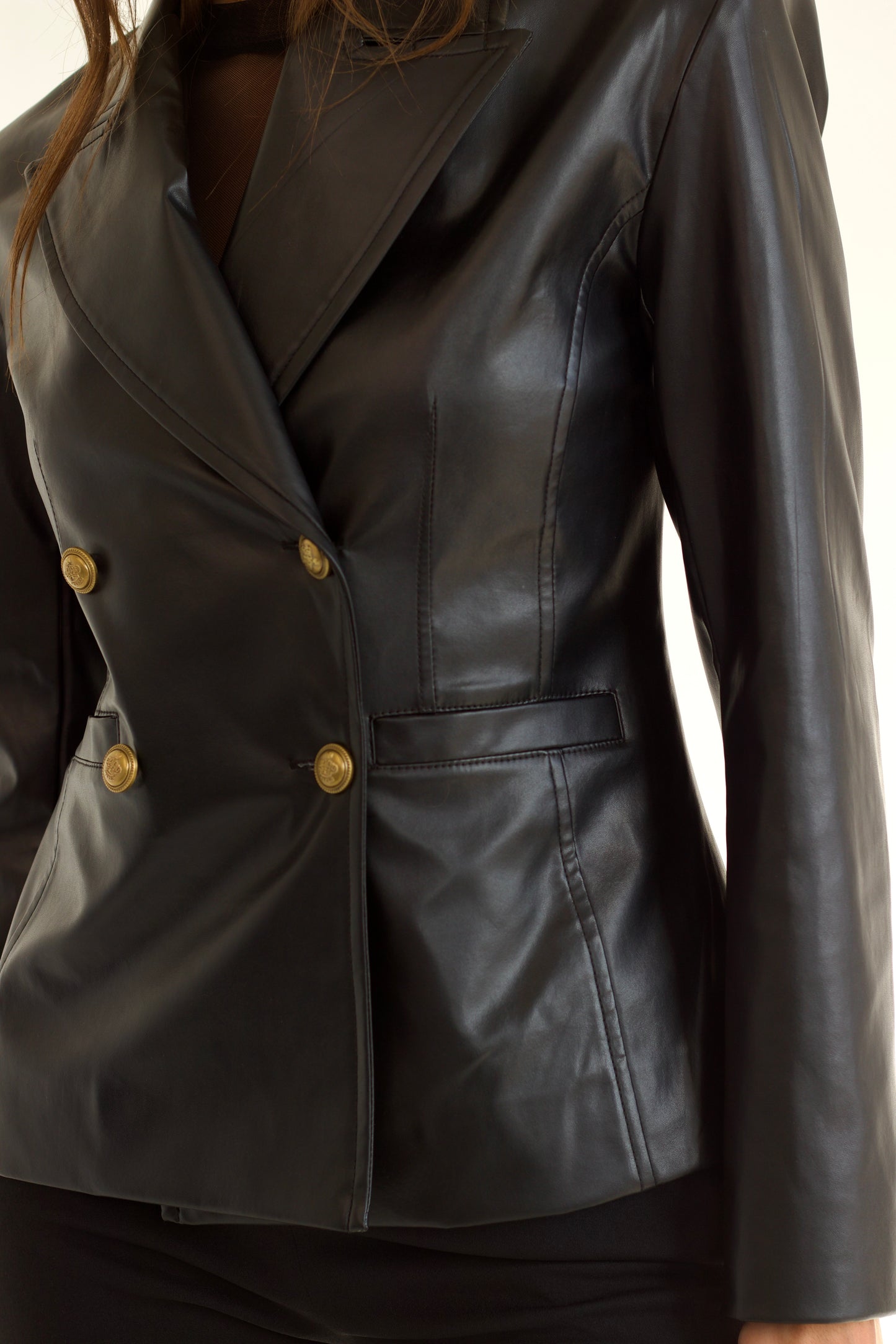 Mila Leather Blazer