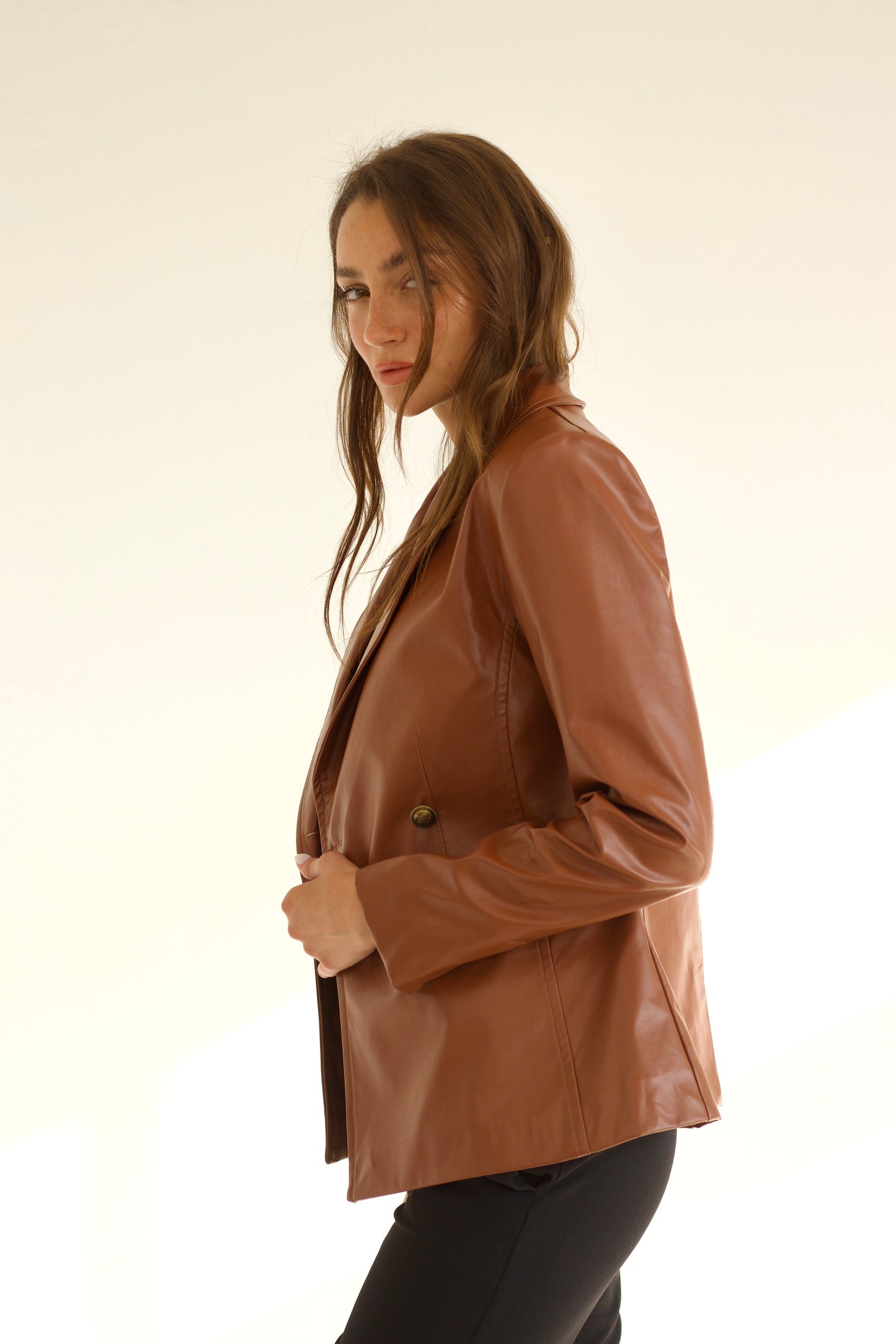 Mila Leather Blazer