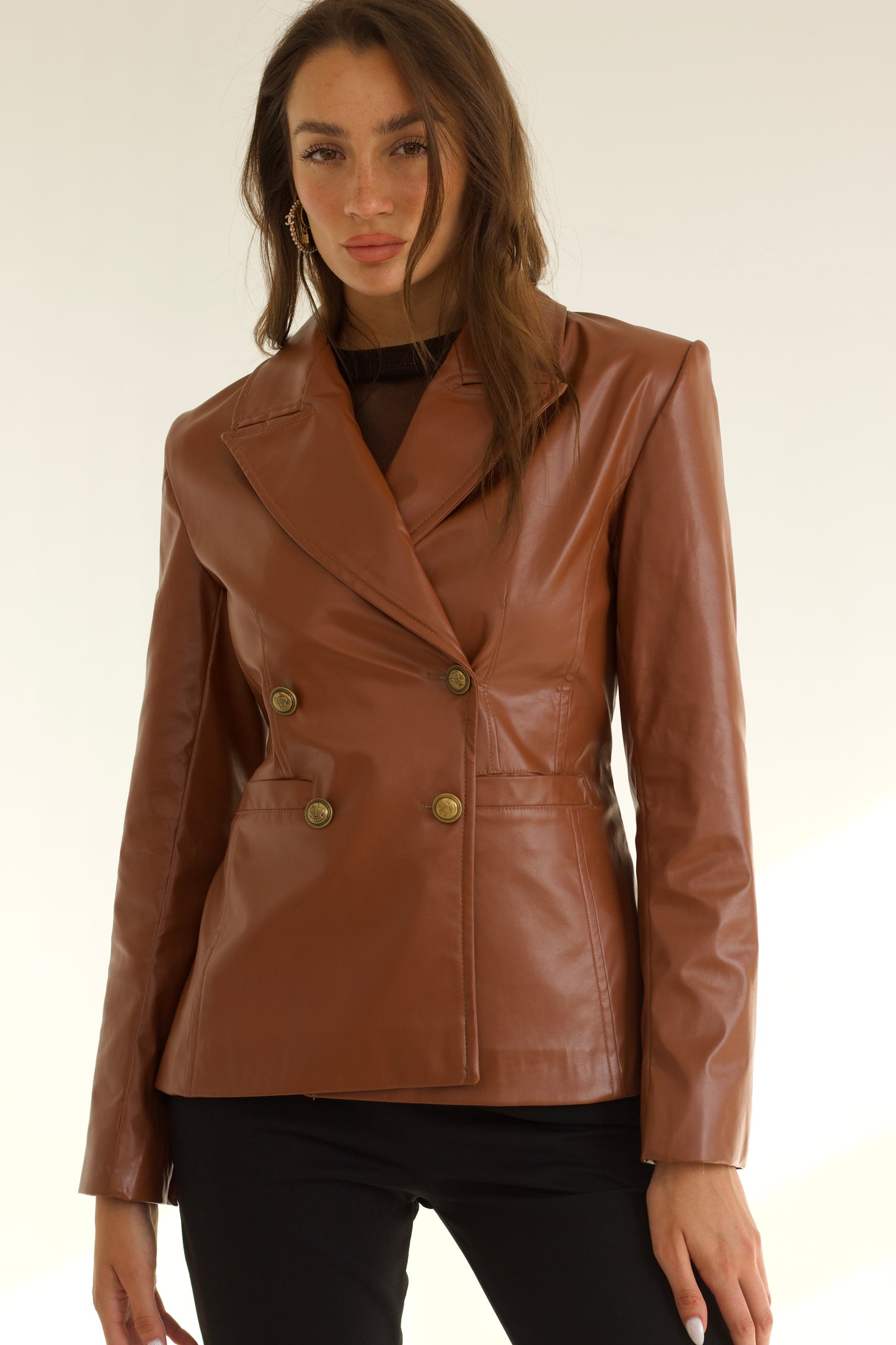 Mila Leather Blazer