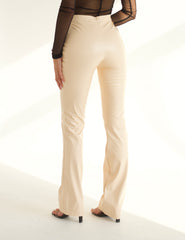 Straight Cut Leather Pants