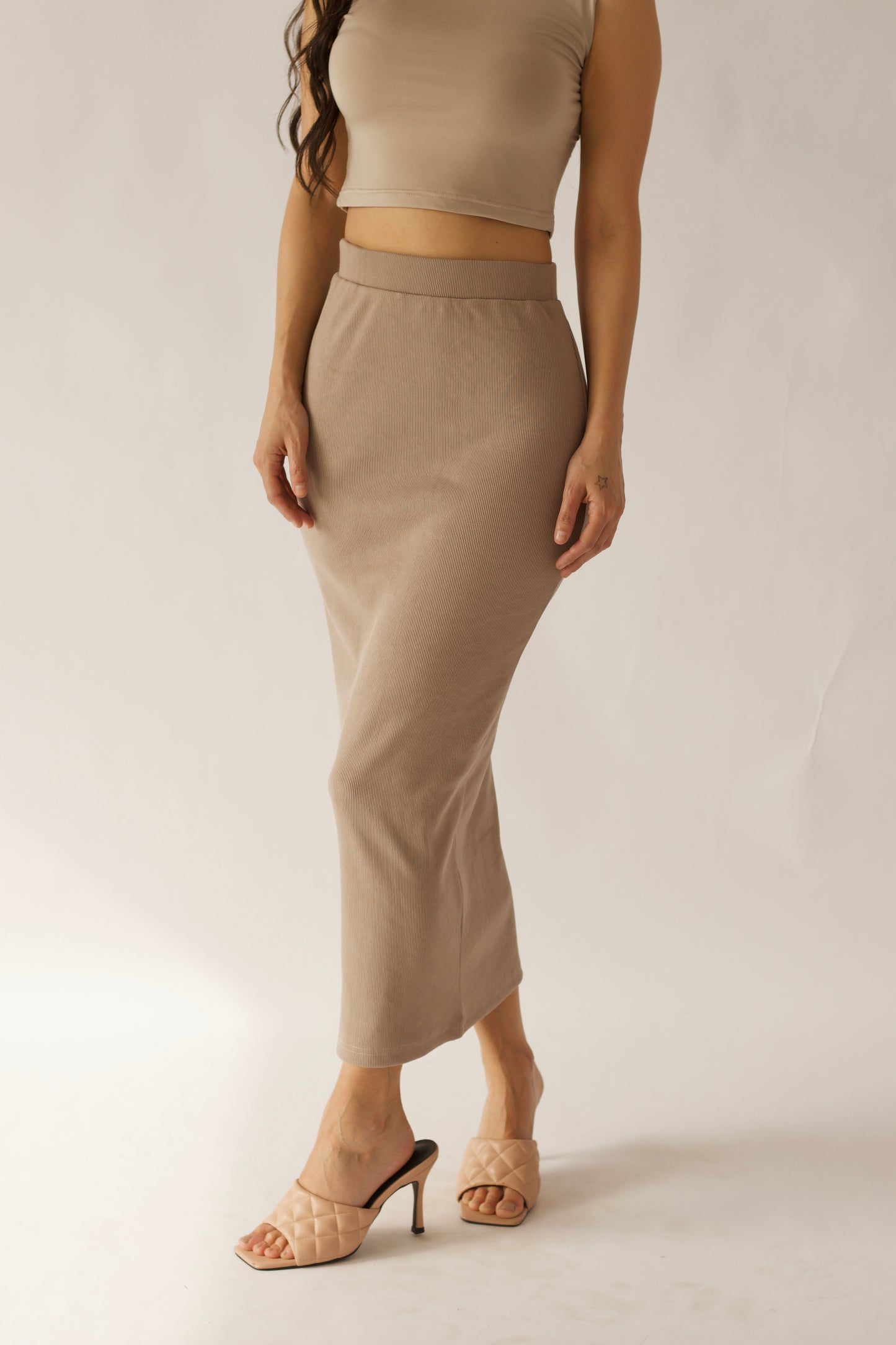 Ribbed Pencil Skirt