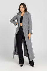 The Monarch Coat | Grey | Padded Longline Coat