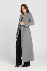 The Monarch Coat | Grey | Padded Longline Coat