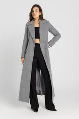 The Monarch Coat | Grey | Padded Longline Coat