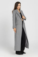The Monarch Coat | Grey | Padded Longline Coat