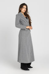 The Monarch Coat | Grey | Padded Longline Coat