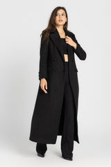 The Monarch Coat | Black | Padded Longline Coat