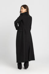 The Monarch Coat | Black | Padded Longline Coat