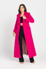 The Monarch Coat | Hot Pink | Padded Longline Coat