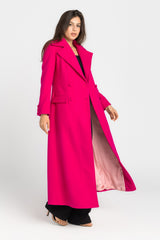 The Monarch Coat | Hot Pink | Padded Longline Coat